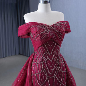 Jancember 222235 Glaromous Off Shoulder Lentejuelas Sirena Vestidos de fiesta de noche con tren - Product Image 3