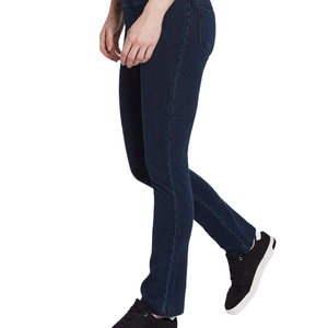 Women's Plus Size High Waist Wide Leg Straight Knitted Simple Summer Breathable 4-way Stretch Eco-Friendly Casual Jeans - Product Image 2