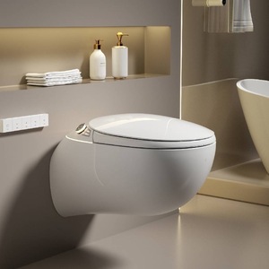 Nouveau modèle 2026 – WC intelligent mural monobloc au design moderne avec bidet intégré, réservoir d'eau intégré, siphon en P et télécommande - Product Image 1