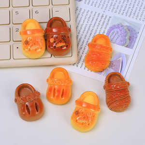 Accessoires en résine, colle crème, DIY, ornements faits main pour pinces à <span class=keywords><strong>cheveux</strong></span>, décorations florales pour chaussures, pantoufles en forme de pain simulé - Product Image 4