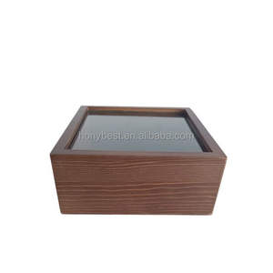 다크 월넛 컬러 섀도우 박스 액자 깊은 나무와 유리 디스플레이 케이스 유품 메모리 박스 웨딩, 메달 벽 테이블 - Product Image 2