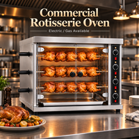 Machine à rôtir le poulet pour restaurant, four à gaz à 3 niveaux avec corps en acier inoxydable