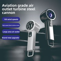 Ventilateur portable USB 199 vitesses avec affichage numérique, pliable, de bureau, à forte puissance, design élégant, nouveau modèle transfrontalier