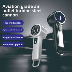 Portátil de 199 velocidades Display Digital USB Pequeno Ventilador Dobrável Desktop Turbina de Alto Vento Moda Handheld New Cross-Border - Product Image 2