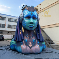 Statue de déesse robot gonflable lumineuse personnalisée pour la décoration d'événements musicaux de marque, d'activités festives et d'expositions d'art en galerie