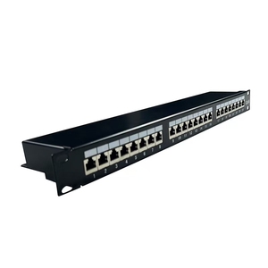 24 cổng UTP cat6A Patch Panel 19 inch Rack mountable sét nổ bảo vệ Keystone Jack thông minh <span class=keywords><strong>Balun</strong></span> khối thiết bị đầu cuối - Product Image 1