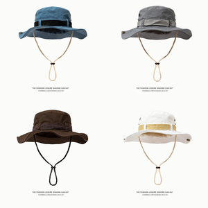 Hiking Unisex Blank <strong>Bucket</strong> <strong>Hats</strong> Caps Foldable Fisherman New Sunscreen and Shading Custom <strong>Funky</strong> Safari Fishing Summer Front Panel - Product Image 1