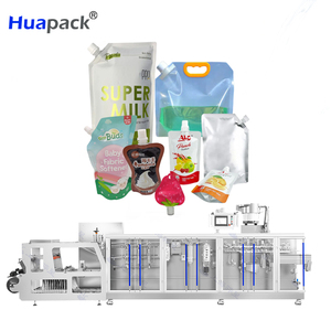 เครื่องบรรจุอัตโนมัติแบบ HFFS สำหรับบรรจุของเหลวในถุง Doypack แบบมีจุก ขนาด 6-3000 มล. พร้อมติดฉลากฟิล์มสำหรับถุงดูดแบบมีหัวฉีดสำหรับซอสอาหาร - Product Image 1