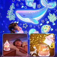 Projecteur de ciel étoilé créatif multicolores pour plafond de chambre, veilleuse LED château pour fille enfant