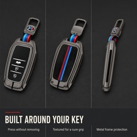 Housse de clé de voiture anti-oxydation, antichoc, coque de luxe, porte-clés pour clé de voiture Toyota avec logo