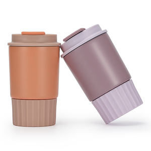 Logotipo personalizado Doble pared Vaso de acero inoxidable Botella aislada Manga de silicona Taza de café con tapa - Product Image 4