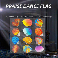 Drapeaux de culte pour la danse du ventre, bannières de louange, Banderas de Danza Cristiana, pour femmes adultes, en polyester