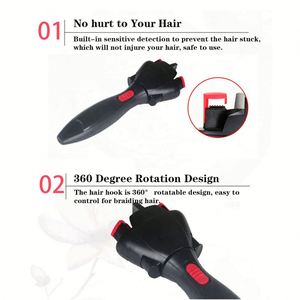 Trenzadora de Cabello Automática de Alta Calidad, Máquina Eléctrica Inteligente para Trenzar Cabello, Material Plástico, Batería Integrada, Portátil y Moderna para el Hogar - Product Image 3