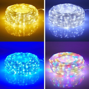 Guirlande lumineuse LED solaire extérieure étanche en cuir pour jardin, cour, camping, décoration, vente directe d'usine, télécommande - Product Image 3