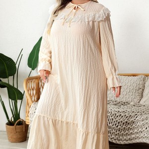 Camicia <span class=keywords><strong>da</strong></span> <span class=keywords><strong>notte</strong></span> primavera estate a sbuffo e maniche lunghe stile palazzo liscio e personalizzato Plus-Size <span class=keywords><strong>da</strong></span> donna - Product Image 1