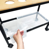 PLOMA 66x31x55 cm Chariot de peinture pour enfants OEM personnalisé de haute qualité, conception à roulettes, construction en métal solide et plastique, 2 tiroirs, personnalisable