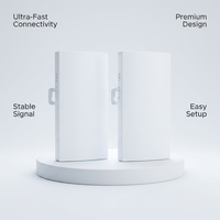 Puente Inalámbrico para Exteriores de 2.4G, 300Mbps, Largo Alcance de 1km, CPE WiFi, Compatible con POE Estándar de 48V, IP65 Impermeable, para Ascensores e Industria