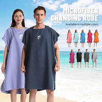 Poncho de surf unisexe, peignoir microfibre, peignoir ponchos, peignoir de surf pour surf, natation, plongée, plage