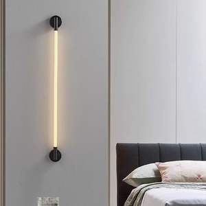 Lampe murale d'art simple nordique minimaliste moderne pour salon et chambre à coucher, lampe de chevet en silicone de luxe avec note de musique - Product Image 1