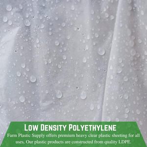 Farm Plastic Supply Clear 10 Mil Polyethylene Roll <strong>Film</strong> (5' X 100') Heavy Duty Drop Cloth &amp; Vapor Barrier for Crawl Space - Product Image 6