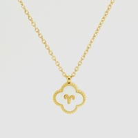 Collar de Acero Inoxidable con Colgante Único Chapado en Oro de 18k con los 12 Signos del Zodíaco, Joyería de Moda