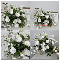 DKB Factory Wholesale Luxury Artificial Silk Realistic Long-Lasting Pure White Rose Calla Lily Flower Ball Centerpieces
