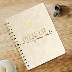 A5 Hardcover Thread Sewing Leather 128 Sheets Customizable Daily Prayer & Gratitude Journaling Notebook Christian <b>Gift</b> - Product Image 3