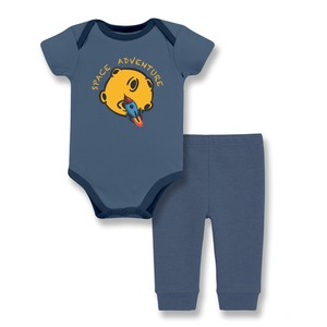 Conjunto <span class=keywords><strong>de</strong></span> Regalo <span class=keywords><strong>Personalizado</strong></span> para Bebé con Diseño <span class=keywords><strong>de</strong></span> Planeta Espacial, Mameluco para Recién Nacido con Muñeco Cohete - Product Image 1