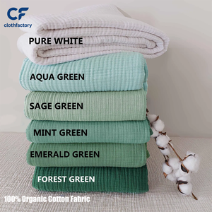 Tissu en crêpe 100% coton biologique pour vêtements de bébé, hypoallergénique, certifié GOTS, OEM/ODM pour vêtements pour nourrissons, langes, bavoirs - Product Image 4