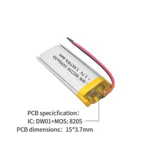 BW 3,7 V 1050mAh 2 cables 802350 batería líquida 500 ciclos para grabadora TWS Smartband MP3 reloj inteligente L043 - Product Image 4