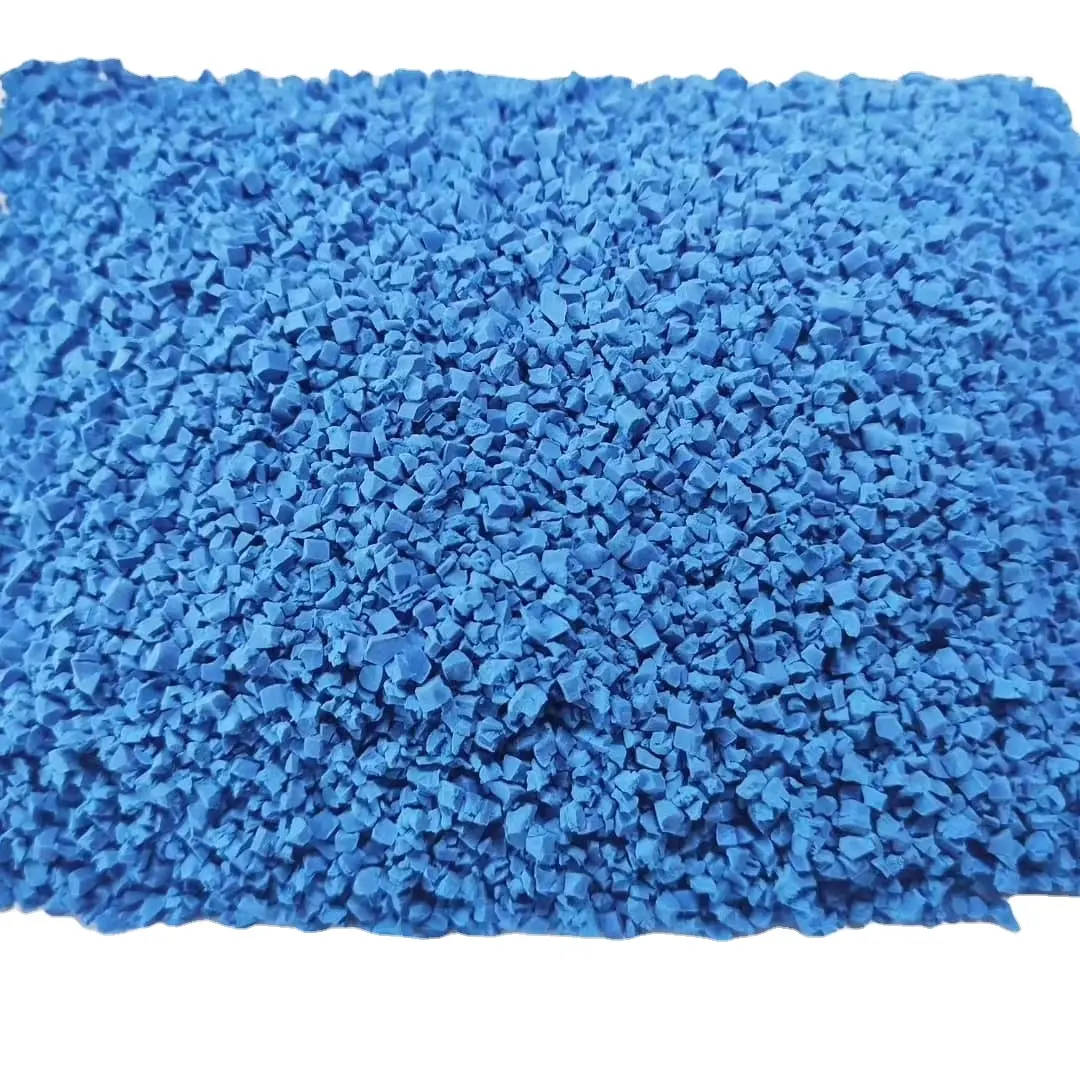 EPDM Rubber Granules 0.5 ~ 2Mm Landasan Pacu Melacak Partikel untuk Filling In Rumput Sintetis Taman Bermain Sekolah Bahan Karet Landasan Pacu