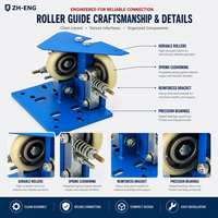Galet de guidage métallique industriel ZH-ENG avec couvercle de protection et roues à ressort réglables pour système de rail de guidage de cabine d'ascenseur