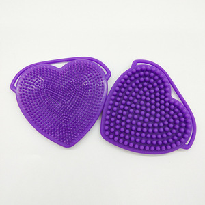 Brosse faciale en silicone, brosse de massage pour le shampoing, brosse de lavage du visage double face en forme de cœur, brosse nettoyante faciale en silicone - Product Image 6