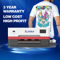 3 Yıl Garantili 12 İnç Beyaz Pigment Mürekkepli Tam Otomatik 33cm DTF Baskı Makinesi Yeni Çift Epson F1080 Baskı Kafaları