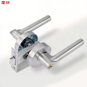 Juego de Herrajes Tianyi para Puerta con Acabado Mate, Manija de Roseta con Cerradura de Palanca y Giro de Pulgar para Privacidad, de Alta Resistencia, para Baño y Hotel - Product Image 4