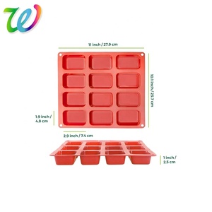 Tùy Chỉnh Không Dính Mini Loaf Pan Silicone Nướng Khuôn Bánh Bánh Và Bánh Mì, Brownie, Muffin, Hình Chữ Nhật Xà Phòng Thanh - Product Image 2