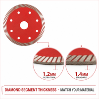 Disque de coupe diamanté ultra-mince turbo à pressage à chaud OEM pour grossistes, idéal pour la découpe de carreaux grand format et de porcelaine, pour les projets de rénovation