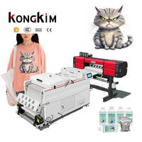 Printer DTF Kongkim Multi Warna 9 Warna 60cm 3 Head Cetak Cepat 5 Head I3200 24 inci dengan Penggoyang Bubuk