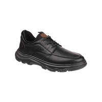 Chaussures décontractées pour hommes M1077, à lacets, en cuir véritable, avec semelle intérieure en mousse à mémoire de forme, semelle EVA antidérapante, chaussures de marche pour l'automne et l'hiver