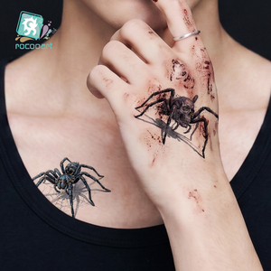 <span class=keywords><strong>Tatuajes</strong></span> temporales de arañas de Halloween, pegatinas realistas de arañas negras, arte corporal, tatuaje 3D falso a prueba de agua <span class=keywords><strong>para</strong></span> <span class=keywords><strong>hombres</strong></span> y mujeres - Product Image 6