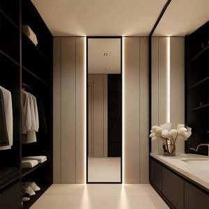 Mueble de Dormitorio Combinado de Madera de Lujo Montado en la Pared 2025, Armario Moderno Personalizado, Vestidor Abierto - Product Image 5