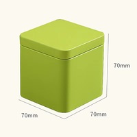 Boîte en métal carrée en fer blanc de qualité alimentaire, écologique et recyclable, avec logo personnalisé pour le stockage de matcha, café, bonbons et biscuits