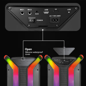 ลำโพง LED ไร้สาย8นิ้ว TWS กันน้ำกลางแจ้งดีไซน์ใหม่สำหรับเล่นเกมปาร์ตี้และลำโพงร้องเพลงคาราโอเกะ - Product Image 5