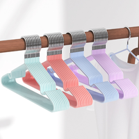 OWENTEK Lot de 10 cintres pliables en métal, antidérapants, revêtement PVC gris, couleur personnalisée avec logo, pour armoire et salle de bain