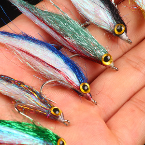 Umpan Buatan Ikan Kecil Ice Silk Mino, Umpan Keras, Pita, Pengikat Tangan, Kail Wol, Baja Anti Karat, Ikan Predator, Bass Hijau, Sedikit Hijau - Product Image 5
