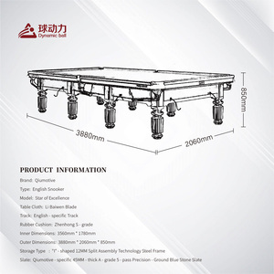 Năng động bóng giá củ<span class=keywords><strong>a</strong></span> nhà máy Snooker billiard bảng sang trọng thương mại billiard bảng hồ bơi bảng 12ft billiard xuất sắc Sao - Product Image 4