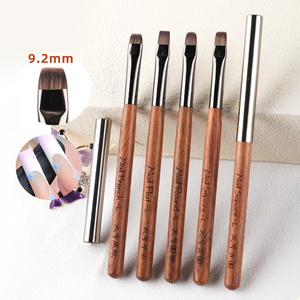 Nuevo diseño personalizado <span class=keywords><strong>de</strong></span> fábrica Ultra ancho 9,2mm limpieza polvo acrílico arte <span class=keywords><strong>uñas</strong></span> cepillo juegos 3D Uv Gel francés Nailbrush - Product Image 1