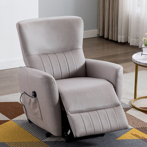 Chaise Eleder moderne en gros d'usine Chaises inclinables en <span class=keywords><strong>cuir</strong></span> gris avec ascenseur électrique à vendre - Product Image 3