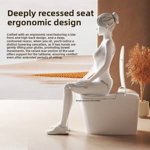 Bidet WC avec lumière nocturne, commande à distance, chasse d'eau automatique, matériau écologique, siège chauffant, service OEM ODM, fermeture douce - Product Image 2