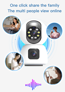 Dual Lens 3MP Mini Dome Smart Home Sicherheit CCTV-Kamera Pan-Tilt Zwei-Wege-Audio Flutlicht Stil CMOS Network Cloud Human <span class=keywords><strong>Motion</strong></span> - Product Image 3